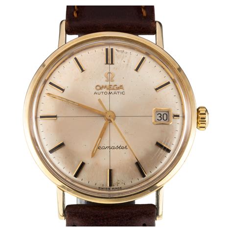 omega 14k gold watch|14k gold omega men's watch.